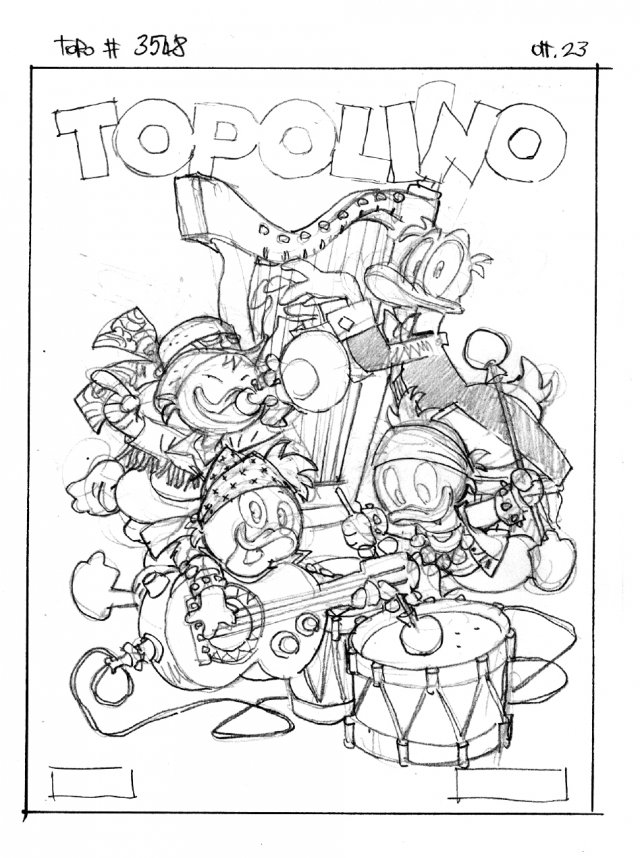 Bozzetto Cover Topolino n. 3548
